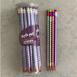 مداد مشکی سه گوش و پاکن دار ام کیو
