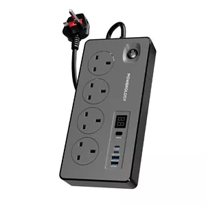 چندراهی برق هوشمند تایمر دار پاورولوژی Powerology 4AC 2990W Power Strip PD 20W PWC045