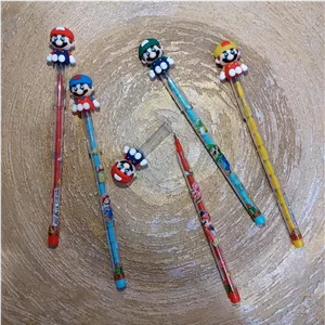 مداد فشنگی فانتزی طرح سوپر ماریو (Super Mario) – دارای فیگور سه‌بعدی