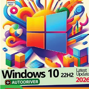 ویندوز Windows 10 22H2 Update 2026 UEFI Support + AutoDriver 64bit گردو