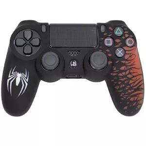 محافظ دسته PS4 لیزری مشکی سفید قرمز طرح اسپایدر من | خرید با بهترین قیمت