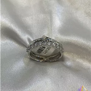 انگشتر شیک زنانه دو لاین نگیندار کد BN967