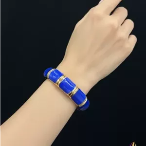 دستبند النگویی میناکاری خاص و ترند رنگ آبی