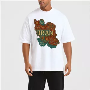 تیشرت طرح ایران زمین - تلفیق هنر سنتی و هویت ایرانی