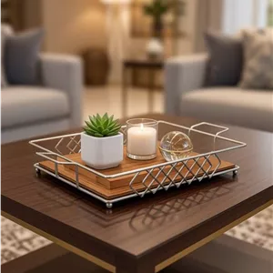 سینی مستطیل کف چوبی