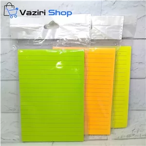 کاغذ یادداشت چسب دار استیک نوت خط دار سایز a6 (100*152 میلیمتر)