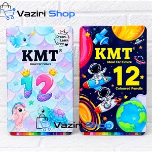 مدادرنگی 12 رنگ کی ام تی KMT جعبه فلزی