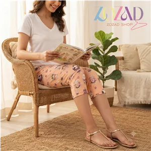 شلوارک گیاهی زنانه جیب دار برند لیدی ledi اصل عروسکی فری سایز 36 تا 48