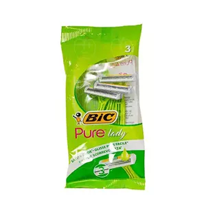 تیغ اصلاح 3 لبه بیک مدل Pure Lady بسته 3 عددی