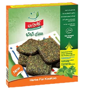 کوکو سبزی پلویی سرخ شده 400 گرمی وکیوم کامچین