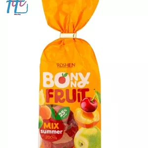پاستیل شکری بانی فروت روشنbonny fruit rushen طعم مخلوط میوه های تابستانی 200 گرم