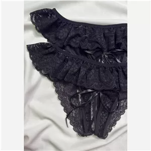 شورت زنانه فانتزی گیپور فاق باز