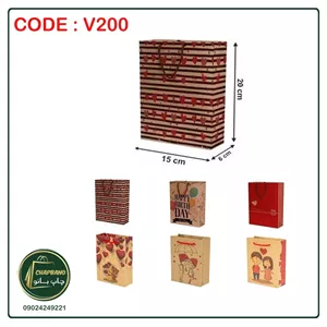پاکت کادو کرافت فانتزی سایز 20 در 15 مجموعه 12 عددی