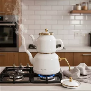 کتری و قوری میس بتی لعابی ۴ پارچه