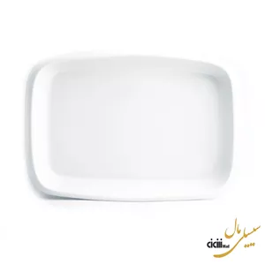 تابه چینی زرین ایران لازانیا مستطیل سفید