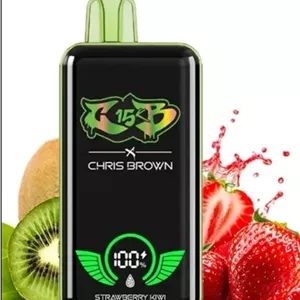 پاد یکبار مصرف 15000 پاف کریس براون طعم توت فرنگی کیوی/ Chris brown Strawberry Kiwi