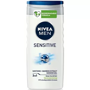 ژل دوش پوست حساس آقایان نیوا Nivea Men Sensitive حجم 250 میلی لیتر