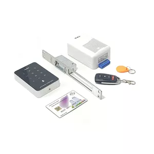 مقابل برقی کارتی رمزی وریموتی لمسی درب چوبی LCR7