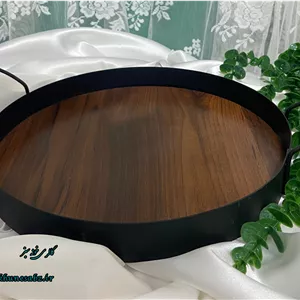 سینی و رایزر فلزی کف چوبی گرد