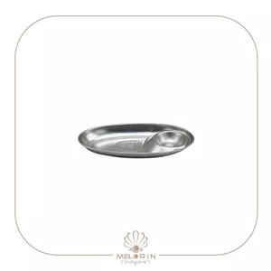 مزه خوری استیل بیضی کوچک