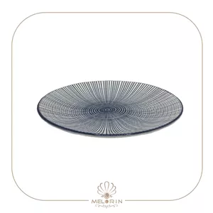پیش دستی کوچک سرامیکی دنی هوم خط آبی