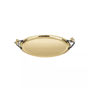سینی بیضی متوسط برنجی گلدکیش مدل دلاریس Goldkish DELARIS