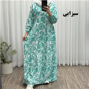 پیراهن نخی زنانه فری سایز تا 50 چهارفصل شیک و راحت بنددار سایه نمیندازد