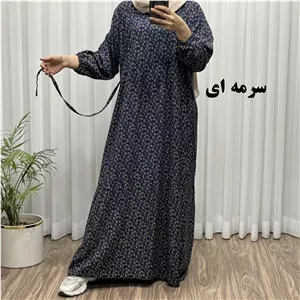پیراهن نخی زنانه فری سایز تا 50 شسته شده بدون آبرفت و رنگ رفت بنددار چهارفصل تنخور شیک راحت مناسب باردار و روزمره