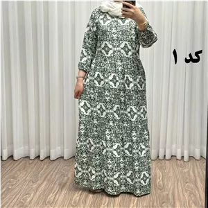 پیراهن ساحلی زنانه مدل خشت کد 714 فری سایز تا 46 جنس فلور بوگاتی قابل استفاده چهار فصل کمربنددار شیک و راحت