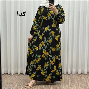 پیراهن زنانه مدل گلرخ کد 924 فری سایز تا 46 جنس بوگاتی کمربنددار چهارفصل شیک و راحت بدون آبرفت و رنگ رفت سایه نمیندازد