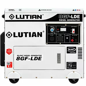موتور برق 8.5 کیلووات دیزلی سایلنت تک فاز استارتی لوتیان مدل 8GF-LDE