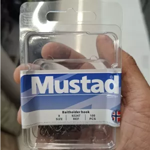 قلاب ماهیگیری موستاد Mustad سرکج پشت خار دار سایز 8