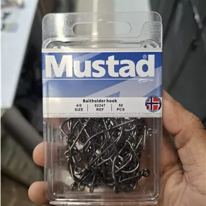 قلاب ماهیگیری موستاد Mustad سرکج پشت خار دار سایز 4