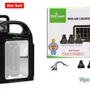 سیستم شارژ خورشیدی CCLAMP مدل CL‑02 | پنل 4 واتچراغ LED قابل حمل | روشنایی تا 30 ساعت