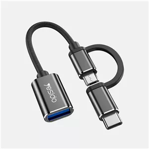 مبدل OTG microUSB/USB-C به USB 3.0 یسیدو مدل GS02