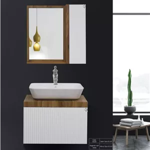 کابین و روشویی مدل بامبو سفید چوب