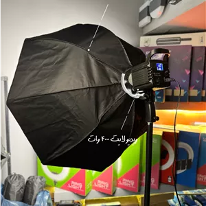 ست نورپردازی پوشاک ۴۰۰ وات حرفه‌ای با ویدئو لایت، اکتاباکس ۹۰ و پایه استودیوی