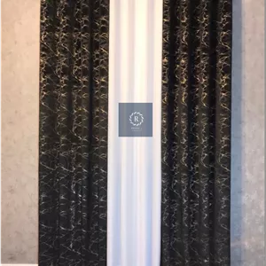پرده مخمل طلاکوب مشکی