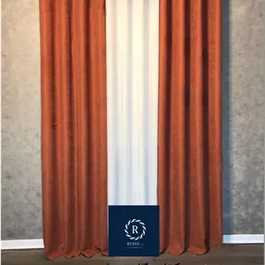 پرده مخمل کتان گارنت اجری