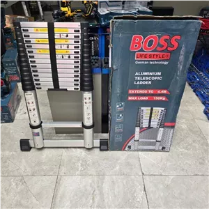 نردبان تلسکوپی ۴.۴ متری ۱۵ پله صنعتی باس مدل Bs_ladder4.4