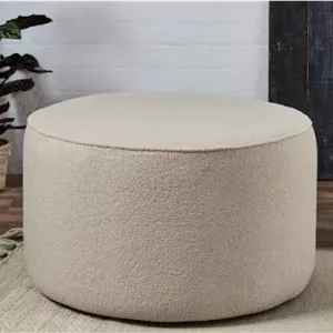پاف گرد مدل ساده پارچه تدی ابعاد ۶۰در ۴۰