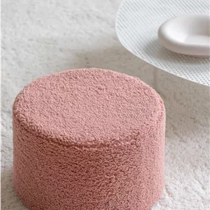 پاف استوانه ای جنس پارچه تدی