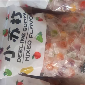 پاستیل چینی گامی کندی طعم مخلوط میوه (انبه، انگور، توت‌فرنگی) کم‌شکر