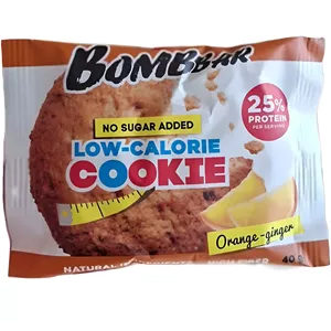 کوکی پروتئینی رژیمی و بدون گلوتن بمببار با طعم پرتقال زنجبیل Bombbar Cookie Orange-Ginger وزن 40 گرم(واردات قانونی از منطقه آزاد ارس)
