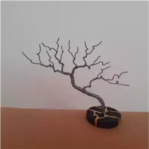 مجسمه سیمی درخت سیمی مینیاتوری استاد امیر قربعلی