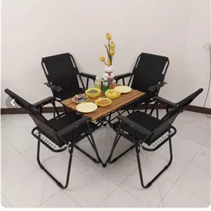 صندلی و میز چوبی (ست چهارنفره) تاشو