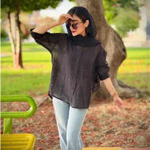 شومیز شیشه ای نگین دار