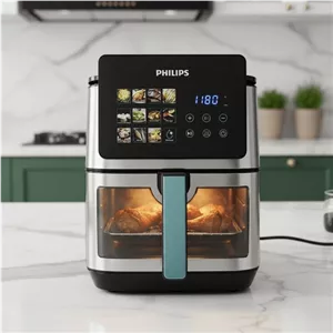 سرخ کن دوالمنت فیلیپس- ظرفیت 15 لیتری جلو پنجره ای مانیتور دار- قدرت 3500W وات- مدل PH-9276