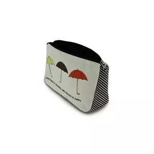 کیف مچی کتان طرح Happiness & Umbrellas