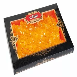 نبات شاخه ای زعفرانی جعبه کادوئی ۵۰۰ گرم با پوشال زعفران